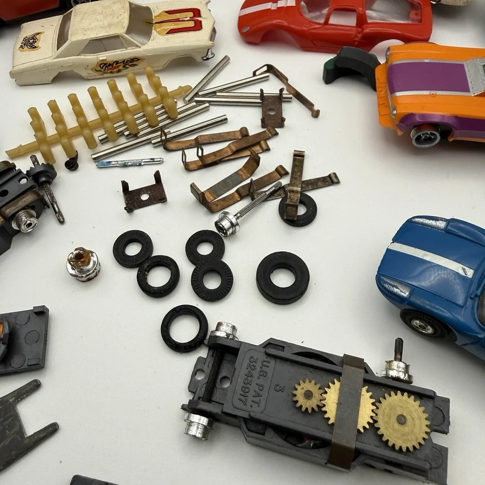 10pc+  Lot Vintage Aurora Slot Cars T-Jet Thunderjet 500 Corvette Porsche Bronco